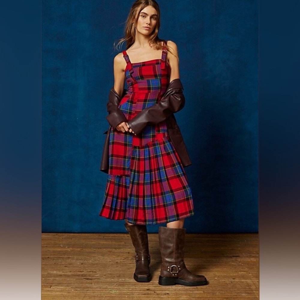 BDG Plaid Midi Dress